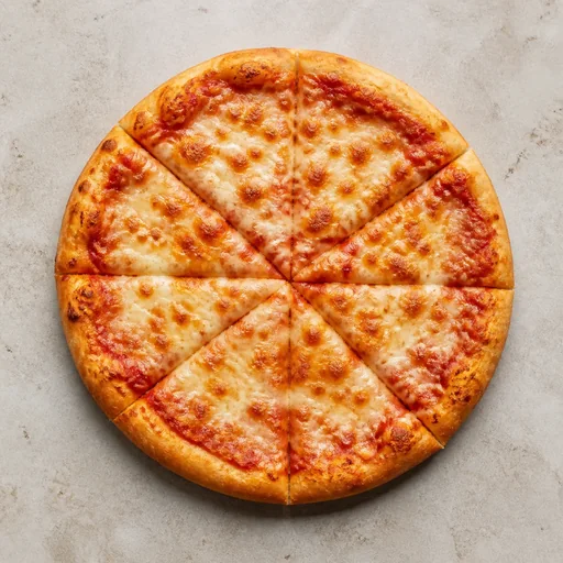 A classic cheese pizza