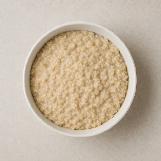 A bowl of plain oatmeal