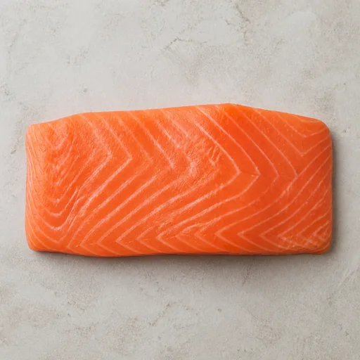 A plain salmon fillet